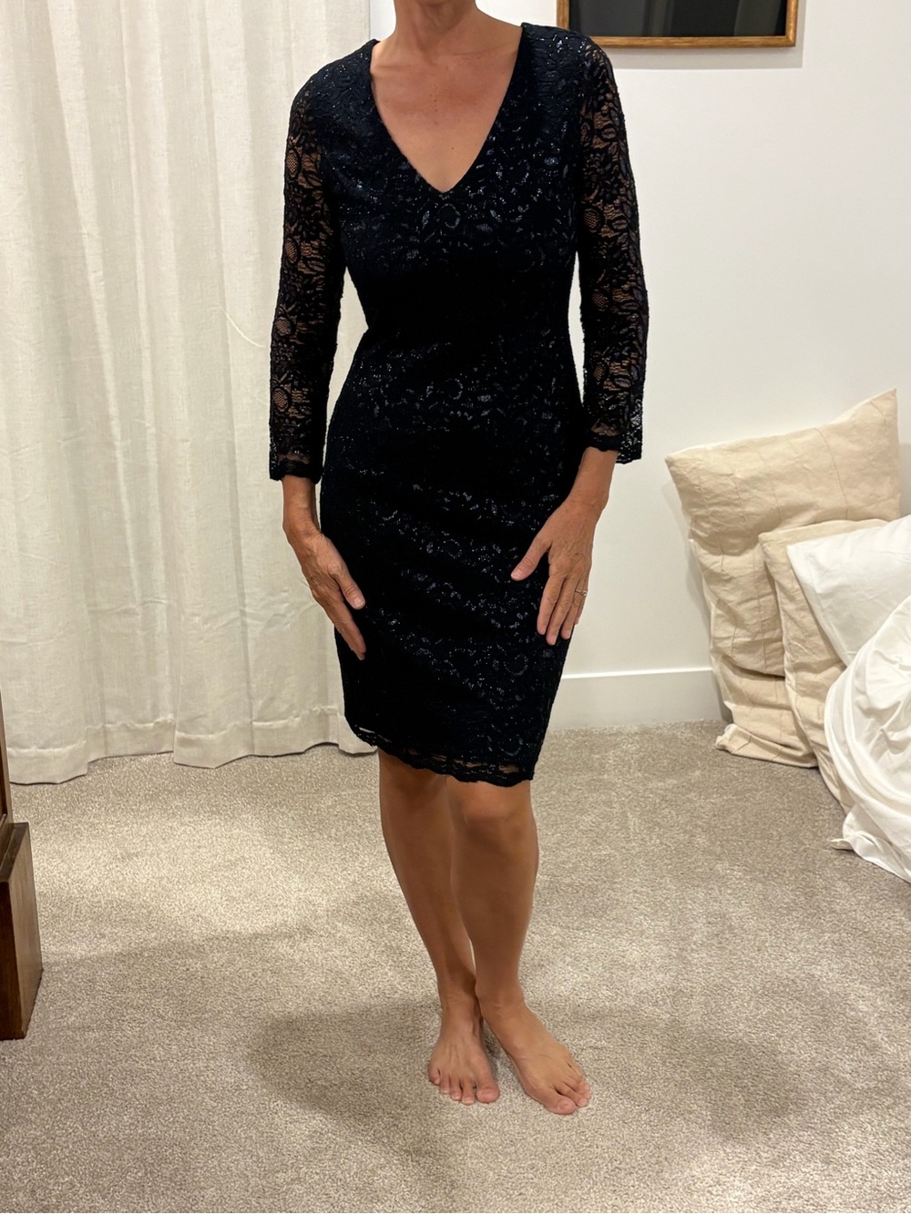 NWT Banana Republic x L'Wren Scott Black Lace Sheath Dress - Size 4
